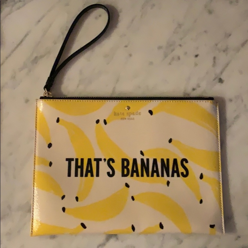 EUC Kate Spade That’s Bananas Wristlet Clutch
